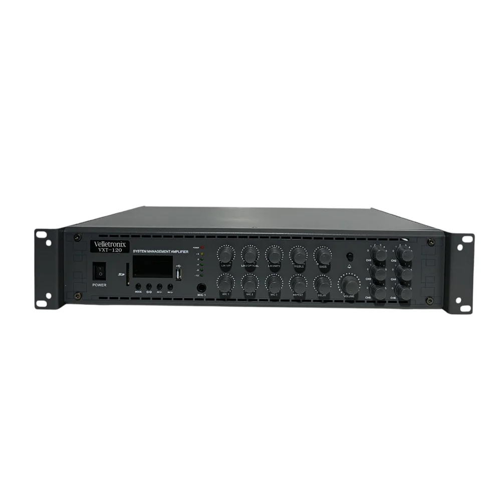 120W 70-700V VXT 120 Velletronix 6 Zone Digital Amplifier