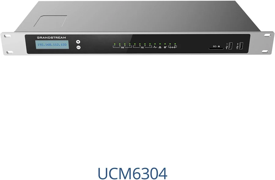 UCM6304 high-capacity IP PBX supports up to 2,000 users, 300 concurrent calls and 200 SIP trunks.