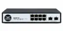 سويتش PoE غير مدار 8 منافذ PoE وسرعة 100Mbps + منفذي Gigabit للربط  , قدرة 130 واط.