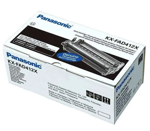 Original printer drum unit (Panasonic, black, 412, Panasonic KX_FA412)