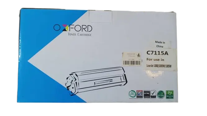 خرطوشة الحبر الليزري نسخ الأصل (أسود, أكسفورد, 7115A, HP LASER JET-1000)