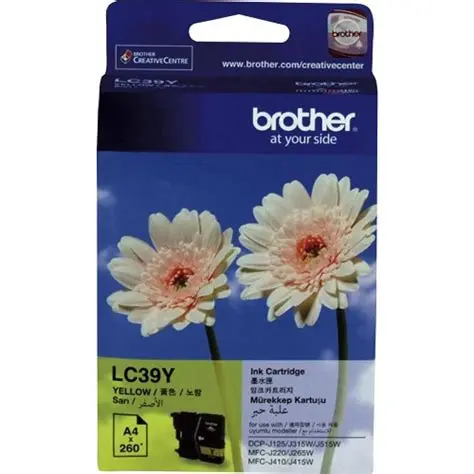 Original inkjet cartridge (yellow, Brother, LC39Y, BROTHER DCP-J125)