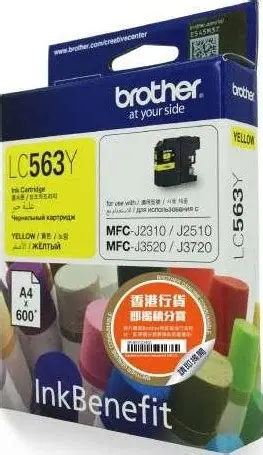 Original inkjet cartridge (yellow, Brother, LC563Y, BROTHER MFC-J2310)