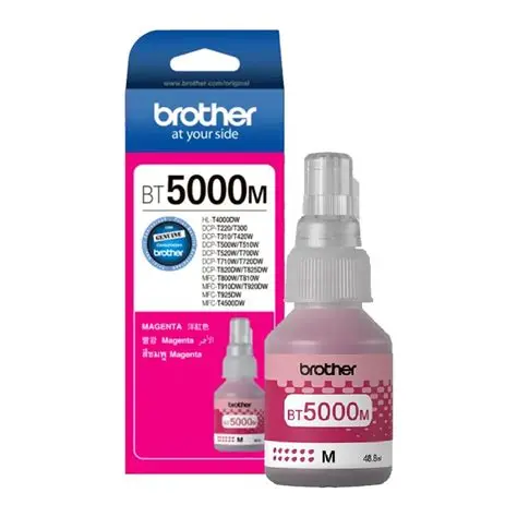 Original ink bottle (red, Brother, BT5000M, DCP-T220)