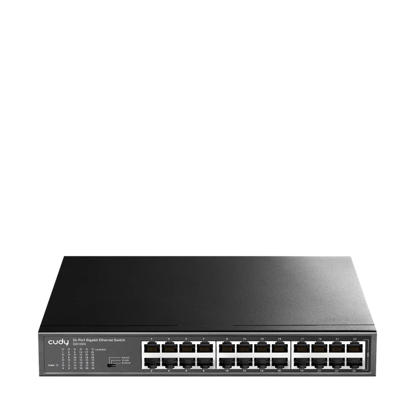Unmanaged switch from Cudy, 24 ports and 1Gbps L2 speed.