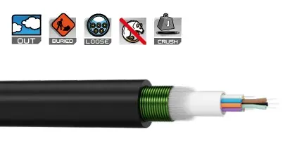 Fiber Optic cable Armored SLT SingleMode 8 Cores 9/125 OS2