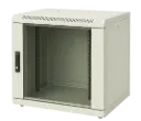 12U 19" Wall Mounting Cabinet W=600 D=450-RAL 7016 Antracit Gray; Full Glass Door 