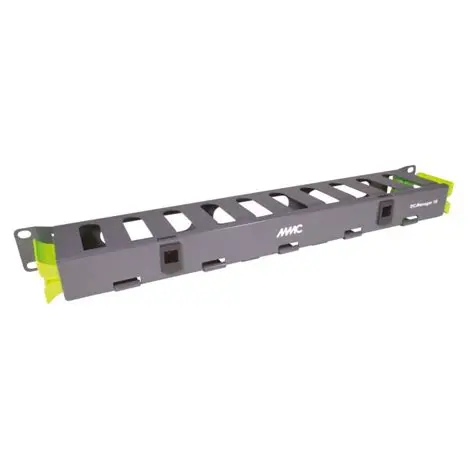MMC 1U DC Manager 19" cable management panel with Cover 