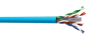 4 Twisted pair cables U/UTP CAT6 LSZH,AWG23,305m Box Blue RAL 5024