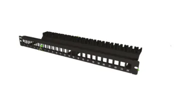 لوحة توصيل LinkPlus 48P CAT6 UTP - 19 بوصة 2U معدنية | تركيب بدون أدوات + منظم كابلات خلفي