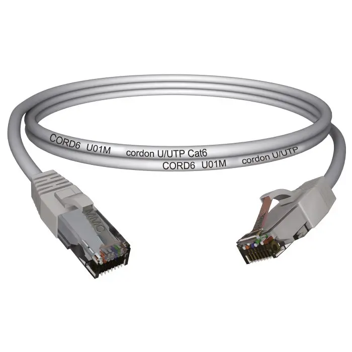 Cat6 U/UTP Patch Cord PVC 1m Gray
