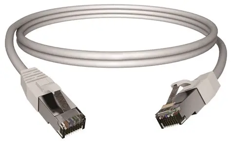 CAT6A S/FTP Patch Cord Network Cable, four-pair twisted copper, single and double shielded, LSZH sheath.  3-meter RJ45 cable, supports 10GbE and frequencies up to 500MHz, suitable for connecting network devices in high-performance infrastructure.