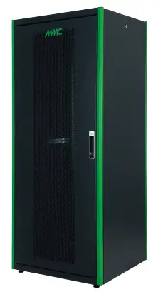 42U 19'' Free Standing Cabinets W=600mm D=1000mm RAL 7016 Antracit Grey Metal Perforated front Door, Flat Pack