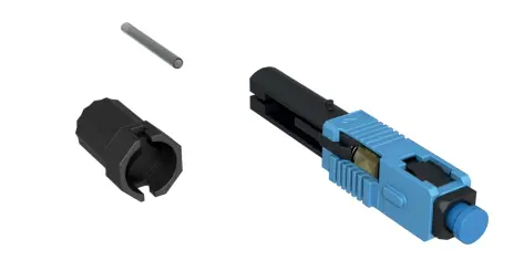 SC Simplex UPC blue fast field connector singlemode OS2  900um//2mm/3mm
