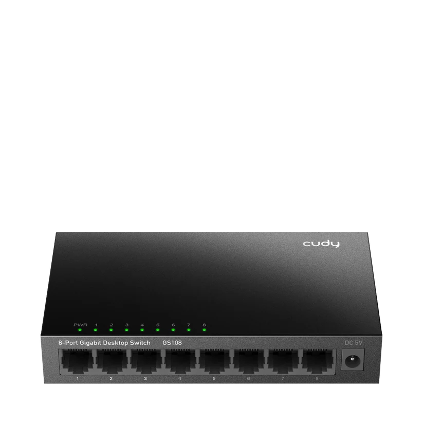سويتش غير مُدار من Cudy, 8 منفذ وسرعة 1Gbps L2.
