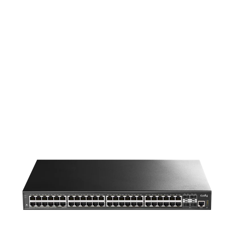 سويتش مُدار من Cudy , 48 منفذ وسرعة 1Gbps L3 , 4 × SFP بسرعة 10Gbps  