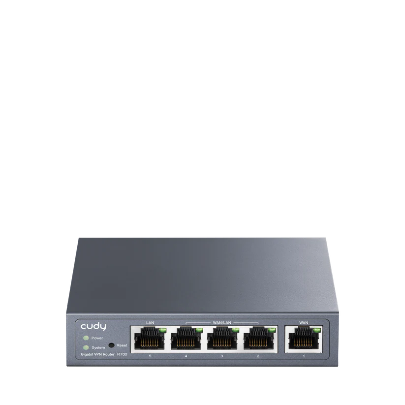 راوتر Gigabit Multi‑WAN VPN من Cudy احترافي للشركات، يدعم حتى 4 منافذ WAN وجدار حماية متقدم.