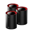 AX3000 Wi-Fi 6 Mesh 2.5G Solution, 3-Pack, Coverage:600 m²
Wi-Fi Speed:2402Mbps (5GHz),	574Mbps (2.4GHz)
up to 200 Recommended Connected Devices, 
1x 2.5 Gigabit Ethernet WAN Port 
1x 1 Gigabit Ethernet LAN Port ,Black color
 Fast Roaming,VPN Server and Client , WPA/WPA2/WPA6