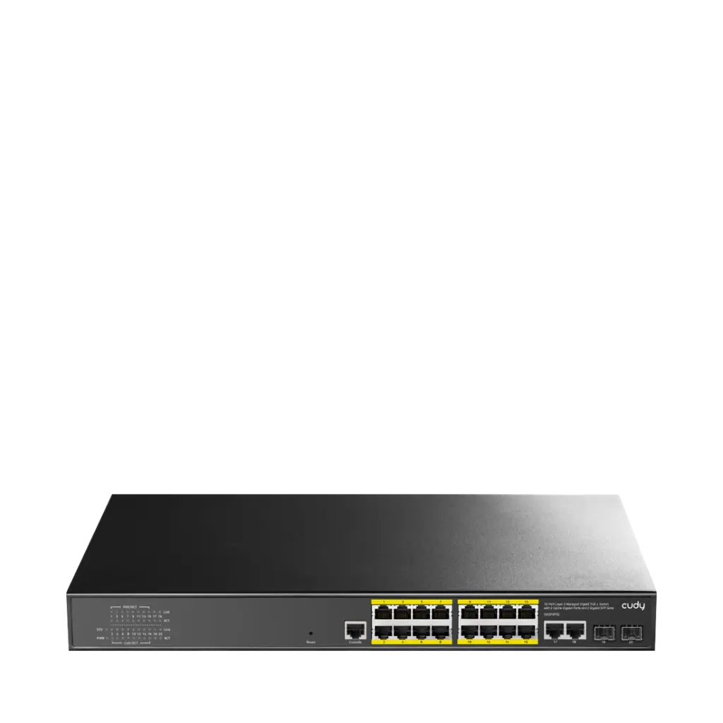 Cudy Managed PoE Switch, 16 Ports, 1Gbps L2, 200W, 2 x 1Gbps SFP