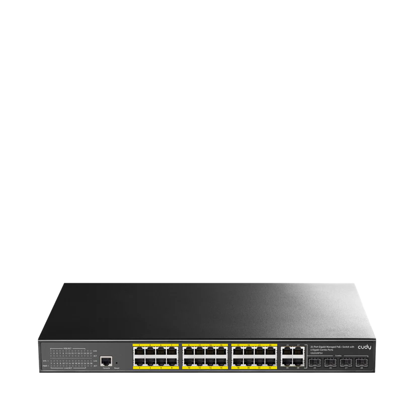 Cudy Managed PoE Switch, 24 Ports, 1Gbps L2, 300W, 4 x 1Gbps SFP