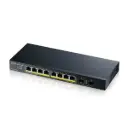 ZyXEL Unmanaged PoE Switch, 8 Ports, 1Gbps L2, 130W Power Supply, 2 x 1Gbps SFP