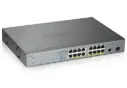 سويتش PoE غير مُدار من ZyXEL, 16 منفذ وسرعة 1Gbps L2 , قدرة 170W, 1 × SFP بسرعة 1Gbps 