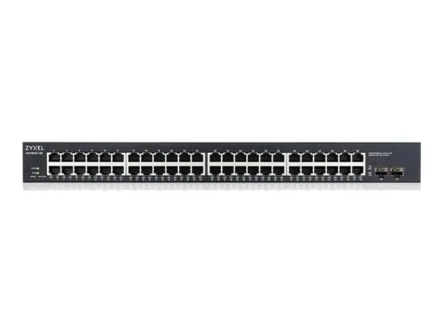 48-Port GbE Smart Managed Switch with 2-SFP port 1Gbps,
Static VLAN: 1K,switching capacity:100Gbps, LACP, IGMP snooping, SNMP(v1,v2,v3),RMON (1,2,3,9), Dual Image, Fanless,DHCP client,management by Web interface(GUI)