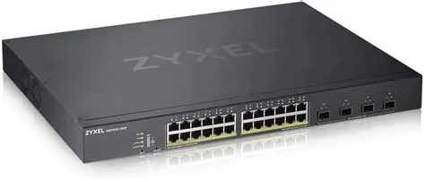 ZyXEL Managed Switch, 24 Ports, 1Gbps L3, 4 x 10Gbps SFP