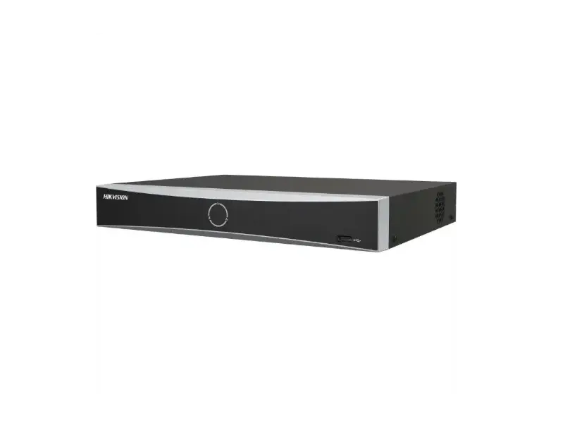 Hikvision NVR camera recording device with 4 video input channels and 8MP recording resolution.