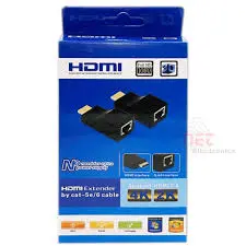 Extending an HDMI cable via a network without power supply