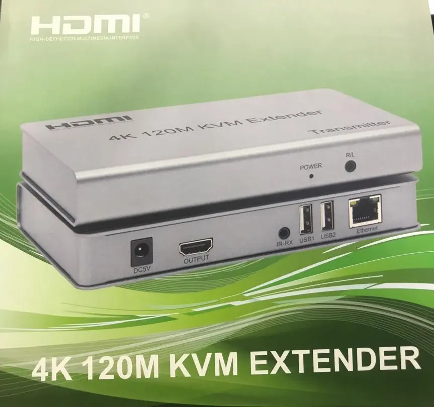 تطويلة كبل HDMI بواسطه كبل شبكة 120M - KVM 4K