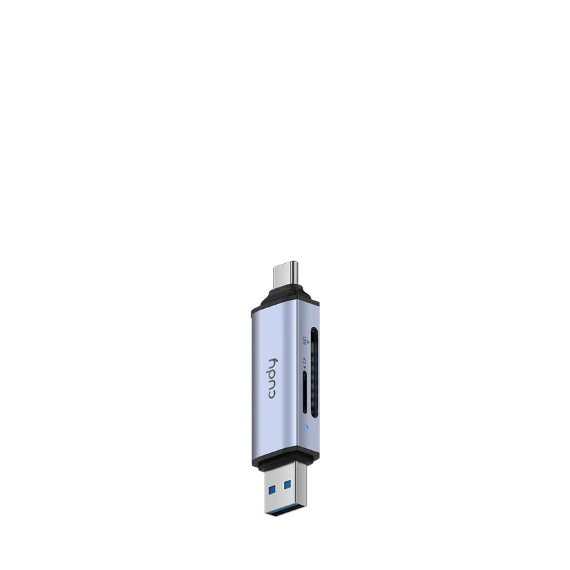 2-in-1 Ultra-Speed ​​Card Reader – USB-C and USB-A 3.0 with SD and TF Slots