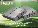 تطويلة كبل HDMI بواسطه كبل شبكة 60M- KVM 4K