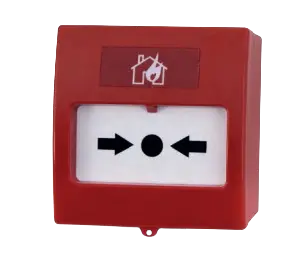 Traditional Teknem manual fire alarm button, resettable