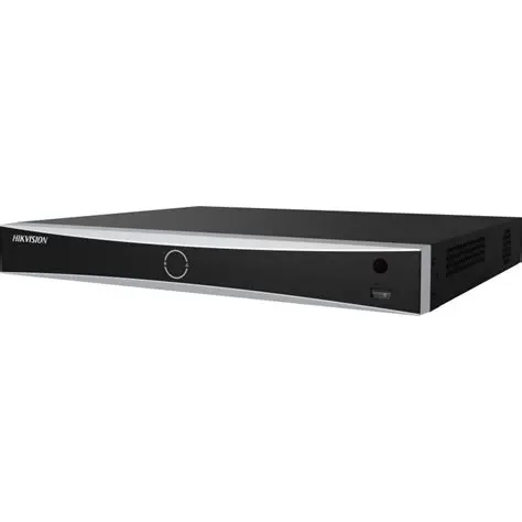 Hikvision NVR camera recording device with 16 video input channels and 8MP recording resolution.