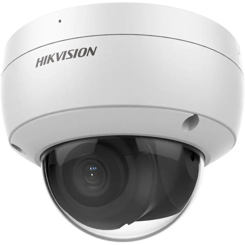 كاميرا مراقبة داخلية شبكية من Hikvision بدقة 8MP وعدسة ثابتة 2.8 مم   بتصميم قبة, صوت ثنائي الاتجاه.