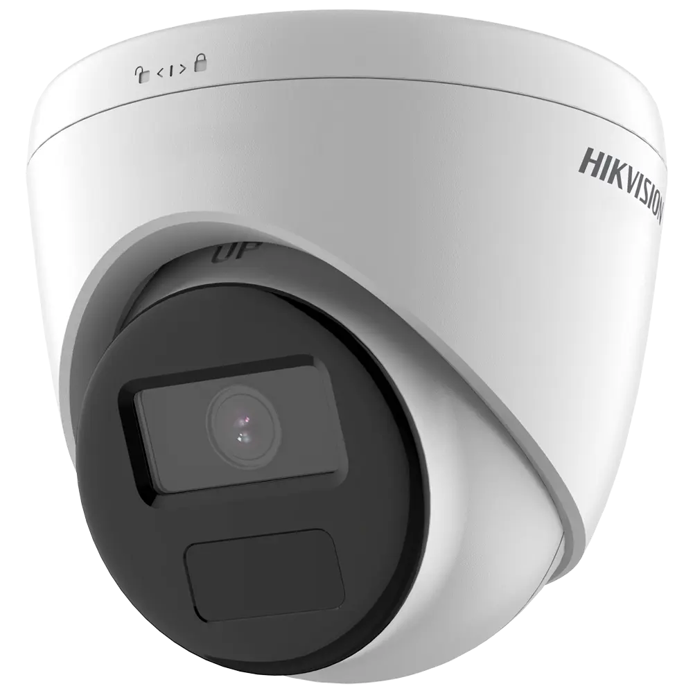 كاميرا مراقبة خارجية شبكية من Hikvision بدقة 2MP وعدسة ثابتة 2.8 مم بتصميم قبة, بدون صوت.