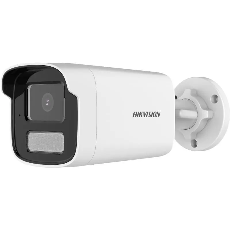 Hikvision 6MP outdoor network surveillance camera with a fixed 4mm bullet design lens, with sound.