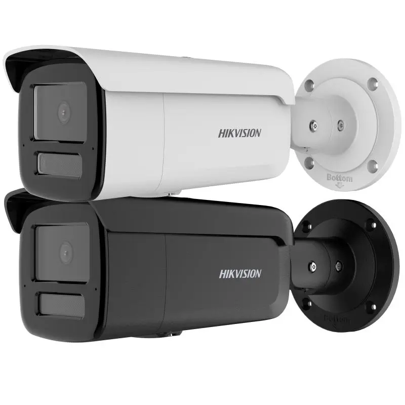 كاميرا مراقبة خارجية شبكية من Hikvision بدقة 6MP وعدسة ثابتة 2.8 مم بتصميم رصاصة, مع صوت.