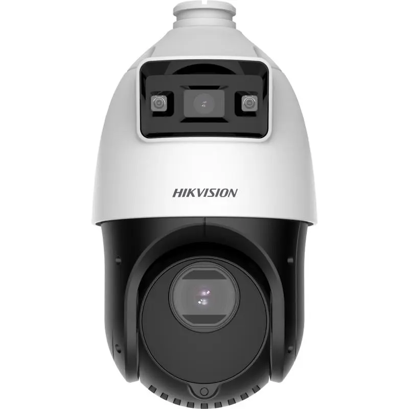 كاميرا مراقبة خارجية شبكية من Hikvision بدقة 4MP وعدسة ثابتة 2.8 مم بتصميم متحركة, مع صوت.