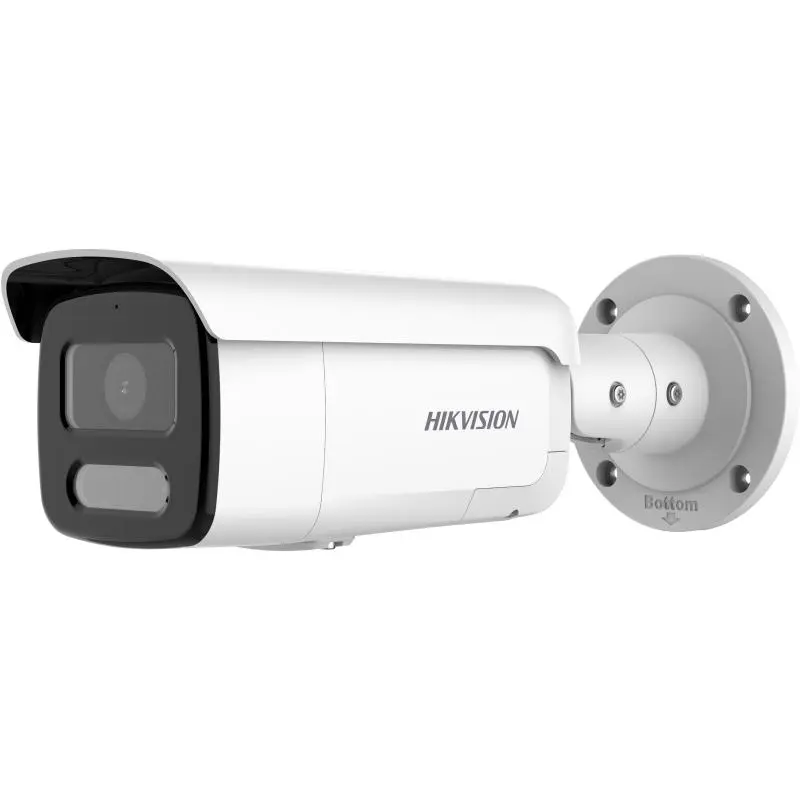 كاميرا مراقبة خارجية شبكية من Hikvision بدقة 8MP وعدسة ثابتة 2.8 مم بتصميم رصاصة, صوت ثنائي الاتجاه.