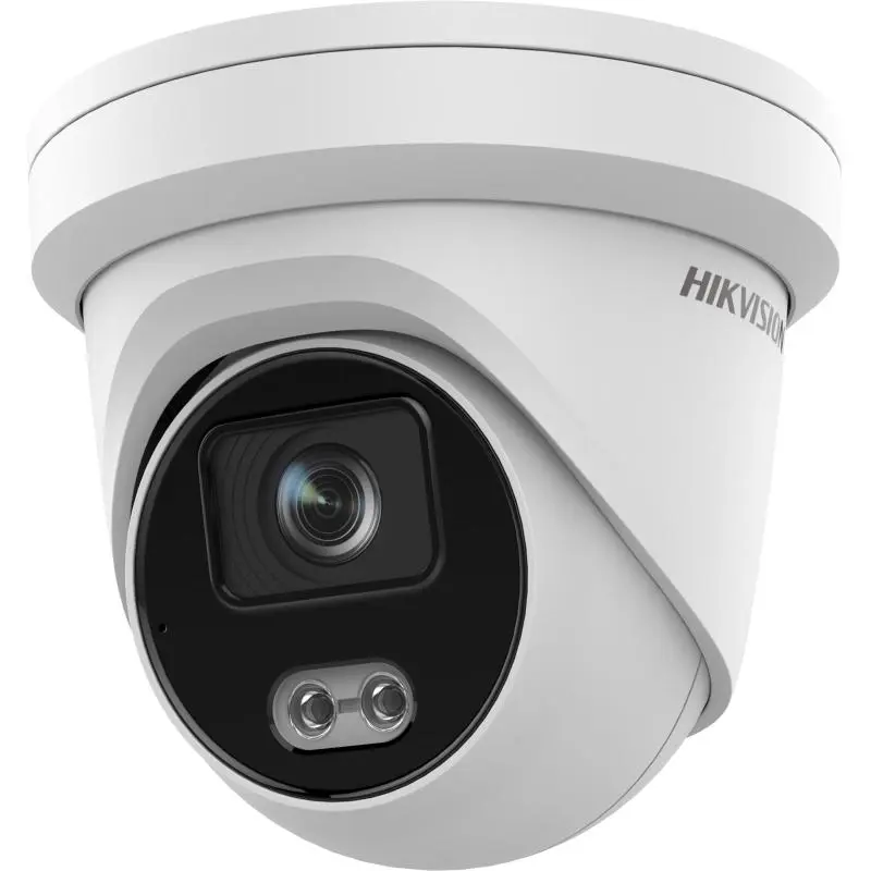 كاميرا مراقبة داخلية شبكية من Hikvision بدقة 4MP وعدسة ثابتة 6مم بتصميم قبة, مع صوت.