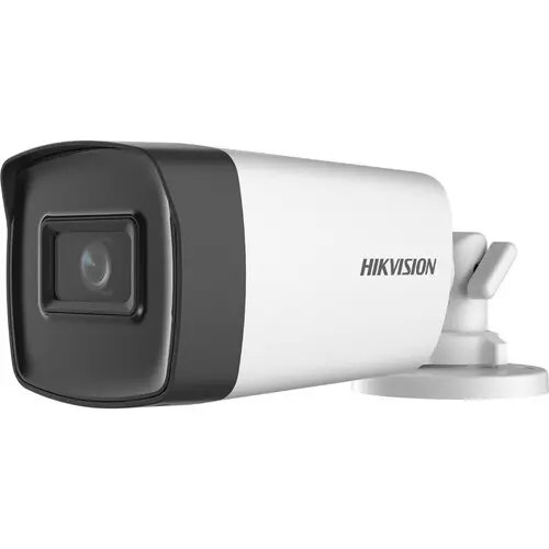 Hikvision 5MP Analog Outdoor Surveillance Camera with 2.8-3.6-6mm Fixed Lens, Bullet Design, No Sound.