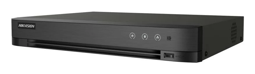Hikvision DVR camera recording device with 4 video input channels and 5MP recording resolution.