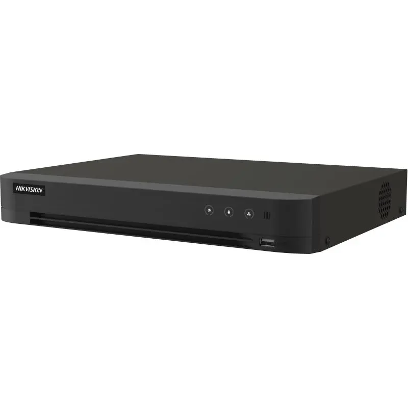 Hikvision DVR camera recording device with 16 video input channels and 5MP recording resolution.