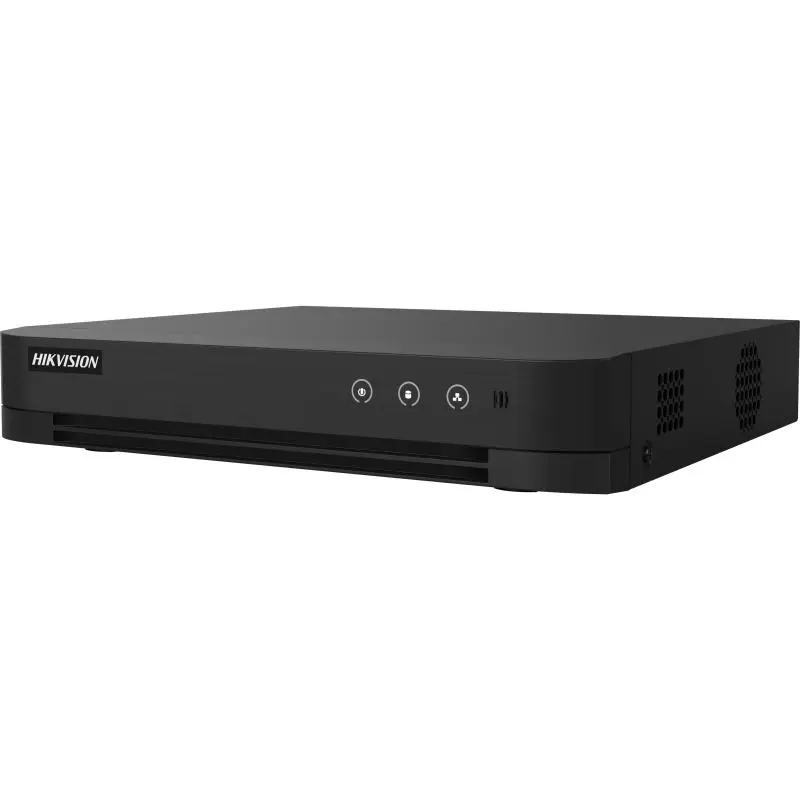 Hikvision DVR camera recording device with 8 video input channels and 8MP recording resolution.