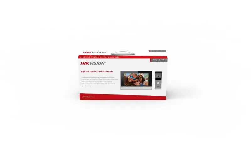 One indoor terminal and one analog door terminal with four-wire control from Hikvision