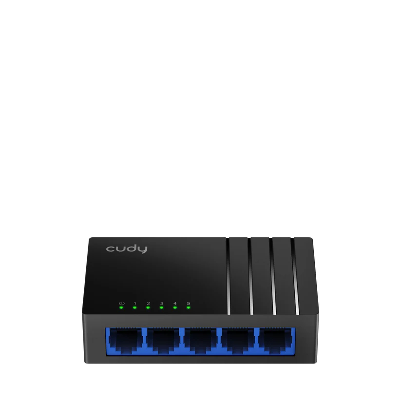 Unmanaged switch from Cudy, 5 ports, Gigabit speed, Layer 2.