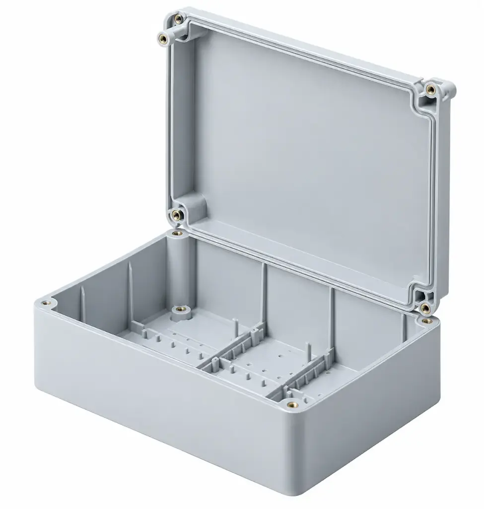 A sugar box measuring 25*30 cm, visible with the lid on.