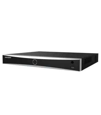 Hikvision NVR camera recording device with 16 video input channels and 12MP recording resolution.